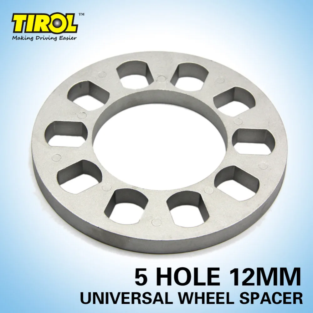 

TIROL T12853b Universal Wheel Spacer 5 hole 12mm thick Aluminum Wheel adapter fit 5 lug 5X114.3 5X120 5X120.7 5X127