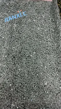 

african sequin lace fabric DiuDiu-101934 french net lace fabric with sequins high quality sequin fabric
