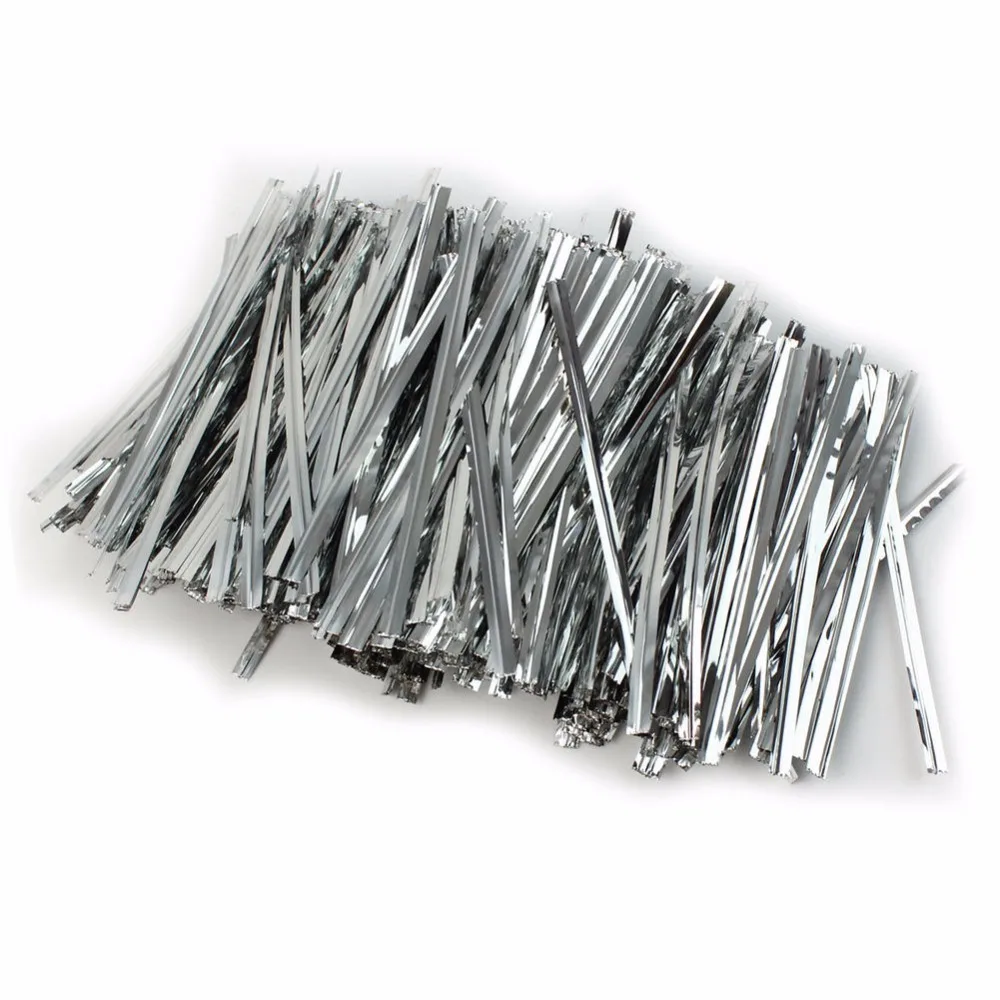 800 шт. металлические плетеные Галстуки для конфет леденцов тортов виолончелей