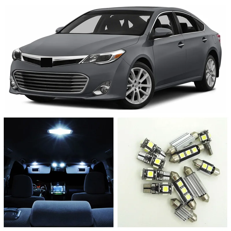 

Edisight 11Pcs White LED Light Bulbs Interior Package Kit For 2013-2015 Toyota Avalon Map Dome License Plate Light