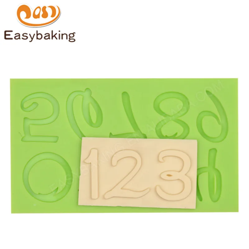 ES-6006N Arabic Numerals Fondant Mould Silicone Molds for Cake Decorating