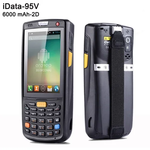 6000 mAh Capacity Battery Android Barcode Scanner with 1D, 2D Laser Handheld Terminal PDA