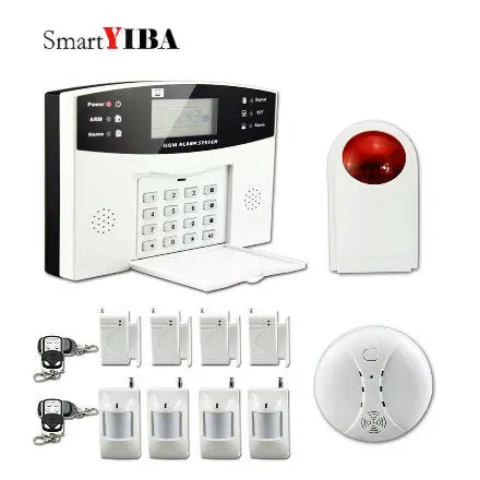 

SmartYIBA Wired/Wireless Defense Zones Voice Wireless Wired Home Security GSM Alarm Quad band GSM SMS Alarm System