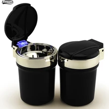 Подарок Автомобильный светодиодный пепельница держатель для Volkswagen Polo Passat CC Golf Jetta для Skoda Yeti Octavia A5 A7 Fabia Rapid аксессуары