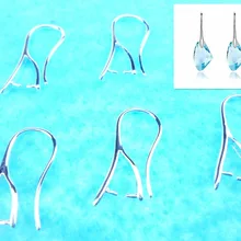 Быстрая 10 шт Лот 925 серебряные ювелирные изделия самодельные фурнитура зажимной крюк серьги ушные вкладыши для бисера