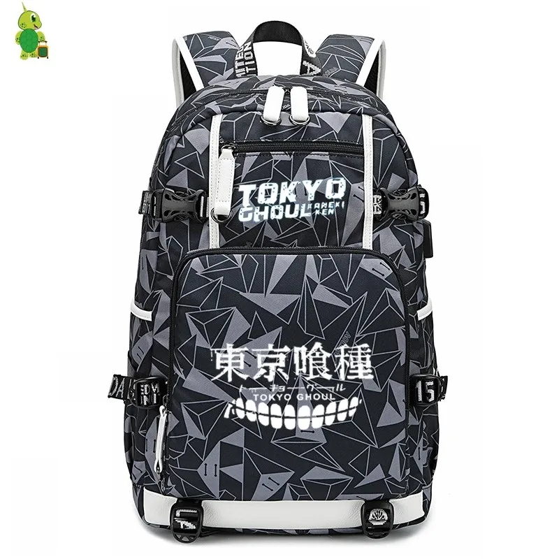 Anime Tokyo Ghoul Backpack School Bags for Teenage Girls Boys Large Capacity Laptop Backpack Fashion Travel Bags Casual Rucksack - Color: 16