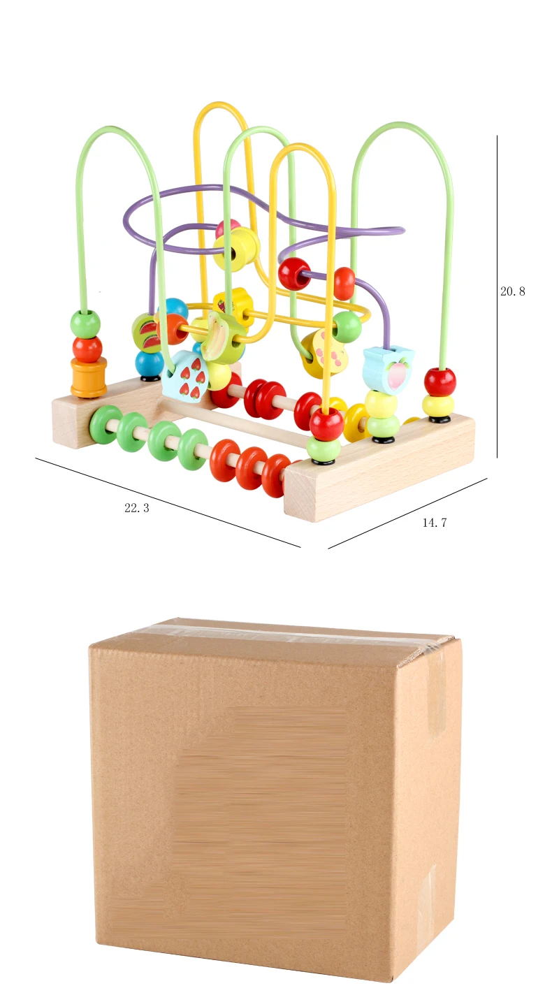 Детские игрушки Монтессори Обучающие деревянные игрушки Счетный шарик Abacus Монтессори материалы математические Развивающие игрушки для детей подарок