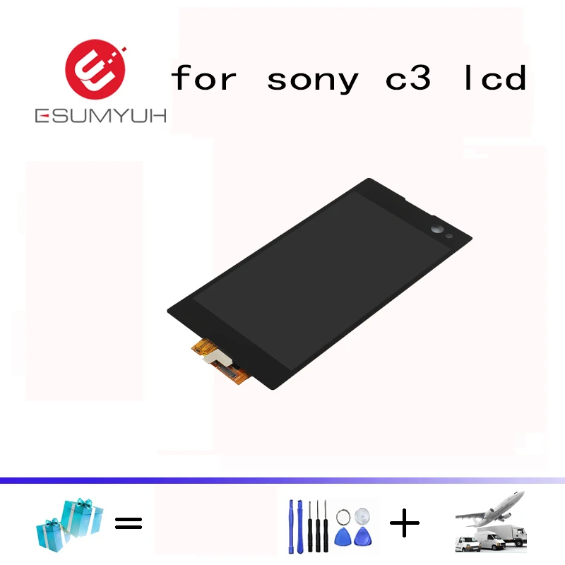 C3 ЖК-дисплей для Sony Xperia D2533 D2502 сенсорный экран дигитайзер в сборе запасная часть |