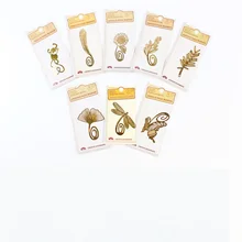 40 шт./лот Золотая Закладка-перо металлическая закладка для книги для чтения Канцтовары офисный школьный принадлежности marcadores de livro F409