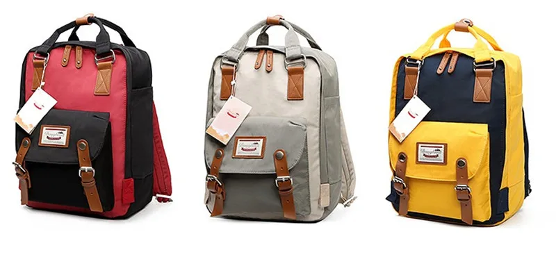 New Arrival Patchwork Multi-colors Zipper Polyester Fashion Mommy Bags Female Make Up Double Shoulder Storage Backpack01