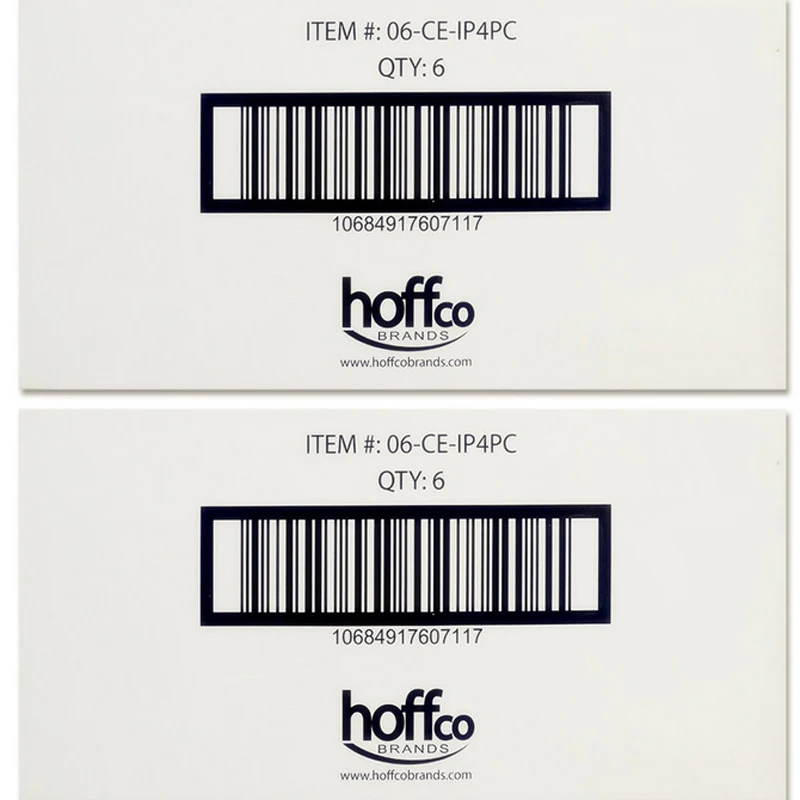 

Small quantity easy to move bar code die cut paper barcode stickers