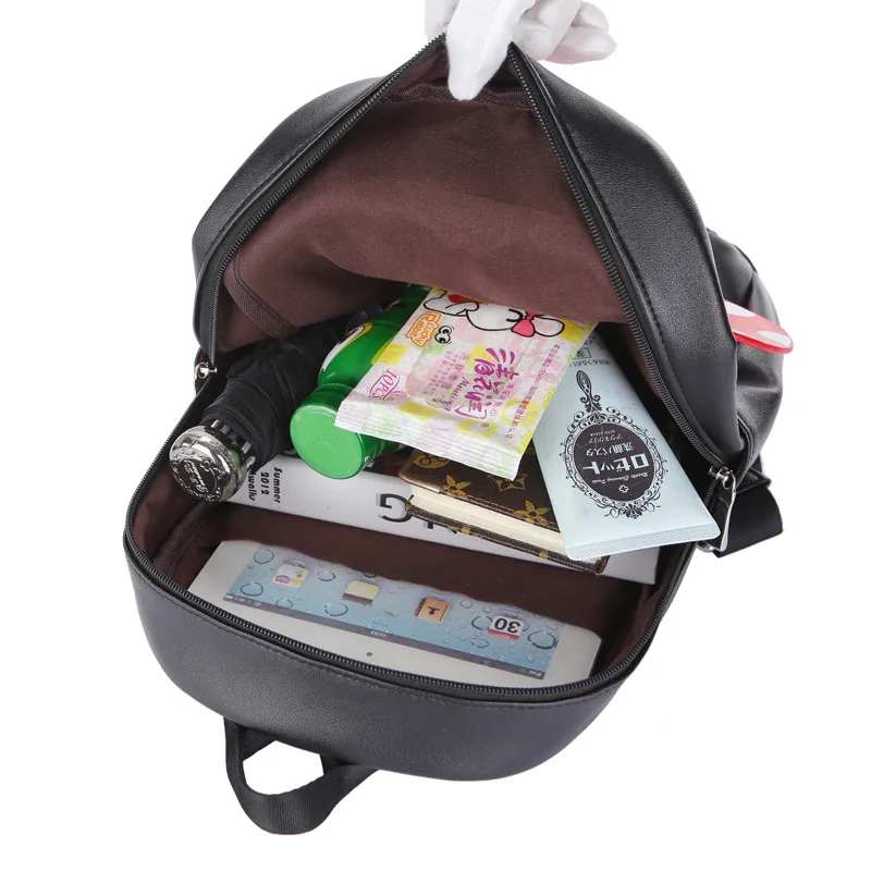 Рюкзак с Микки и Минни Маус, женская сумка из искусственной кожи, женский рюкзак с милым бантом, рюкзаки для девочек-подростков, школьная сумка, женская сумка через плечо