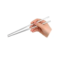 PHFU нить стильный нескользящий дизайн палочки для еды из нержавеющей стали серебро