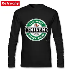 Дропшиппинг поставщиков Эминем Slim Shady футболки Для мужчин Футболки для девочек Рубашки Для Мальчиков Большой Размеры Эко хлопок экипажа