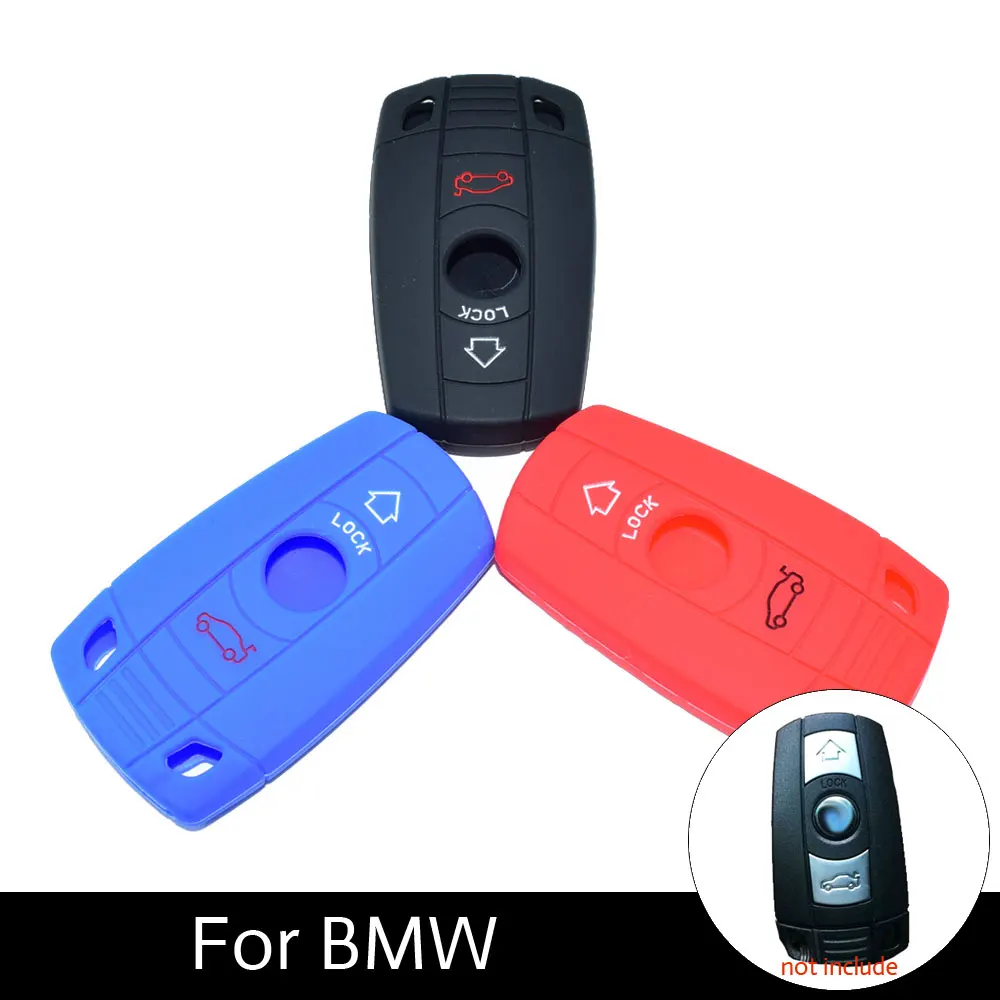 

ATOBABI Silicone Car Key Fob Cover for BMW 3 5 6 Series M3 M5 X1 X5 X6 Z4 Smart Car Remote Controller Key Holder Car styling