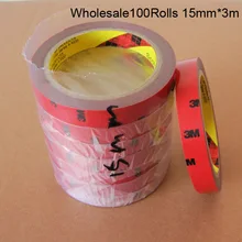 100 рулонов/лот 3 м Авто Грузовик автомобиля стикер акриловая пена двухсторонняя прикрепляемая сильная клейкая лента 15 мм(Ш)* 3 м(л) CP15