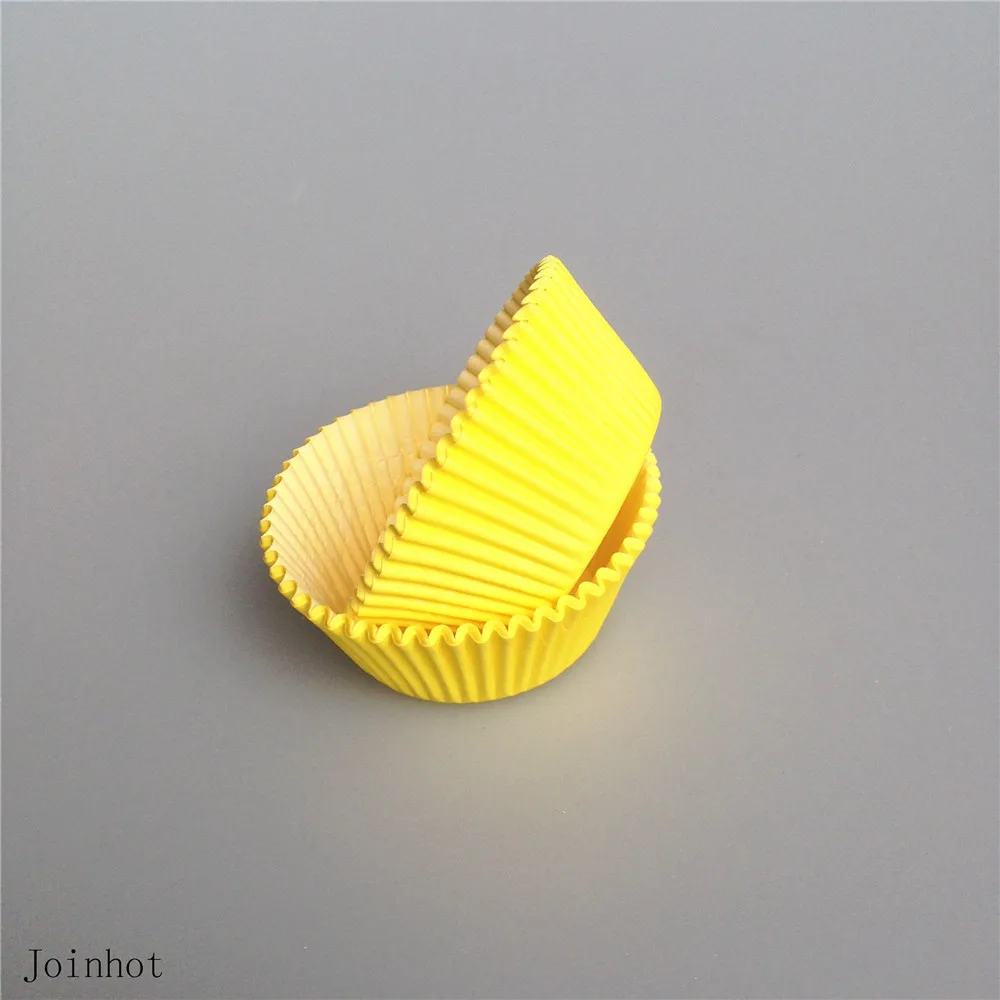 Free Shipping100 pcs/lot Pure Yellow cupcake paper cups muffin cupcake