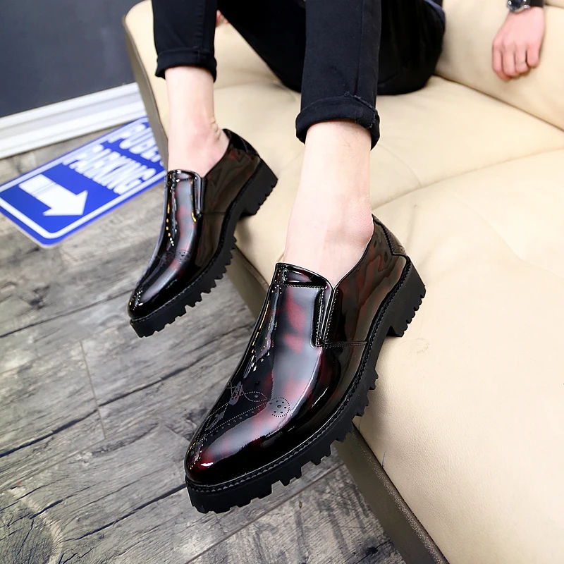 

Thestron 2018 Autumn New Loafer Formal Shoes Men Pointy Toe Patent Leather Shoes Luxury Brand Men Casual Office Walking Male