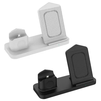 

3 in 1 10W Fast Charger Holder for Samsung iPhone 8 plus X XR Apple watch 1 2 3 4 Qi Wireless Charger for Airpods Charging Pad