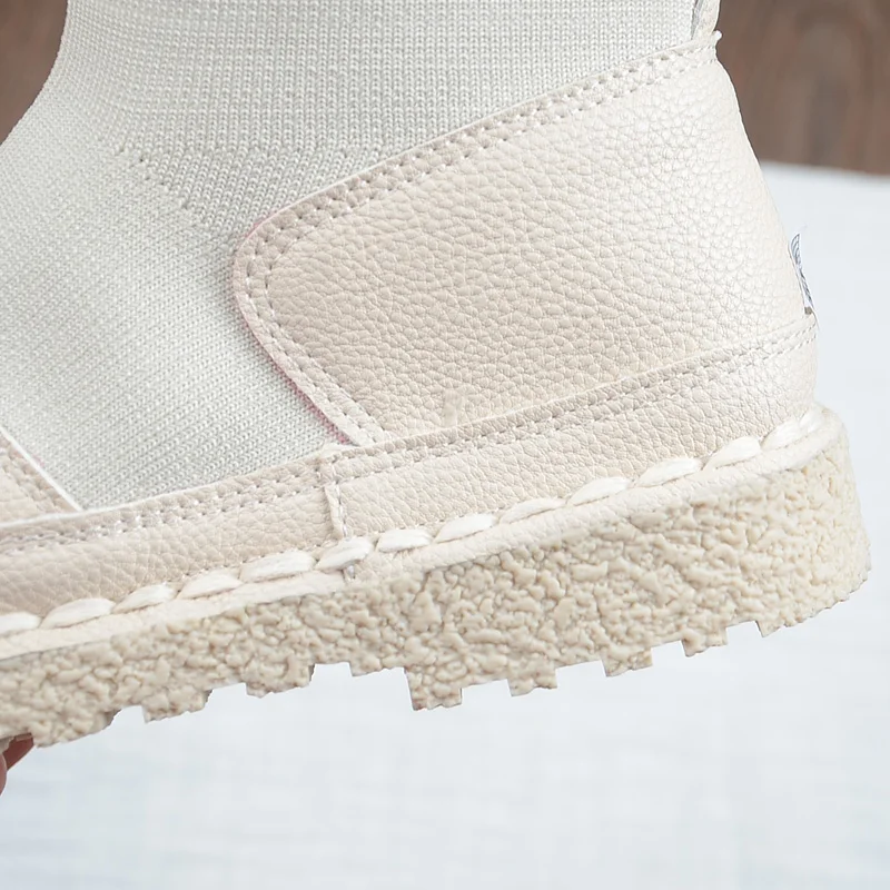 Careaymade-2018 new Martin boots female art student Korean Edition, thin boots, knitted medium elastic tube, female boots Careaymade-2018 new Martin boots female art student Korean Edition, thin boots, knitted medium elastic tube, female boots