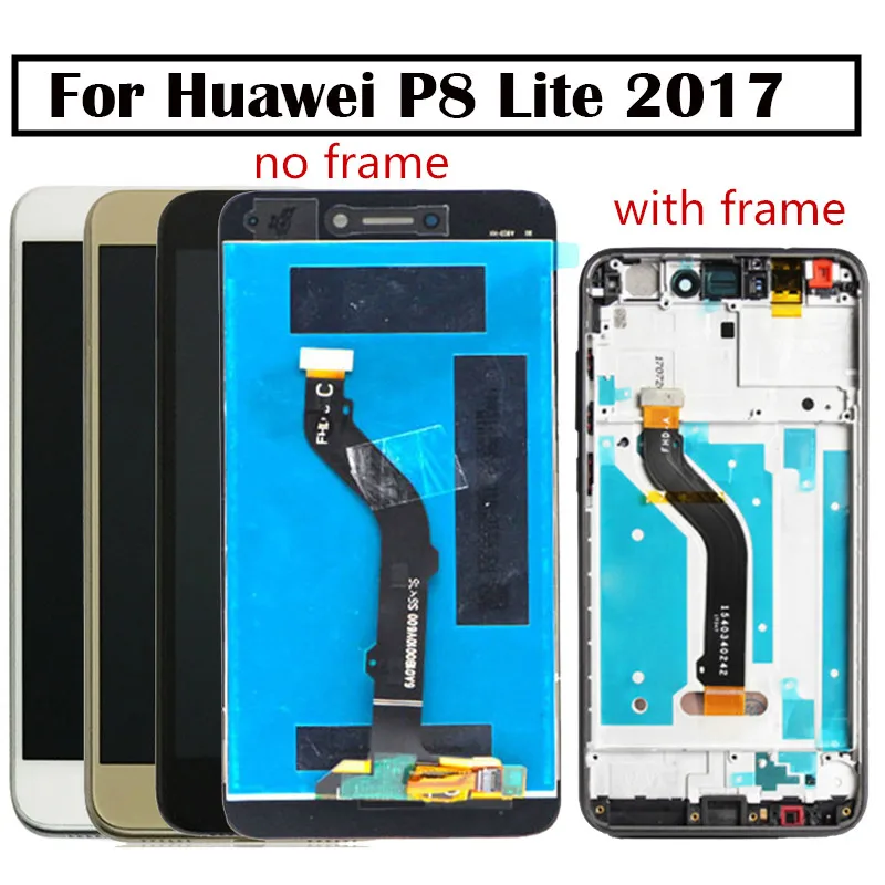 

Huawei P8 Lite 2017 LCD Display Touch Screen Digitizer Assembly With Frame PRA-LX3 Replacement For 5.2" Huawei P8 Lite 2017 LCD