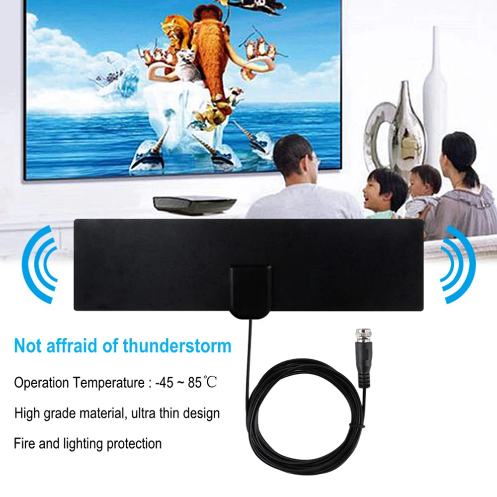 100 миль ТВ антенна с усилителем сигнала домашние антенны цифровой HDTV Shares DVB T2 T ATSC