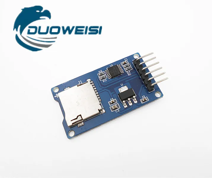 2 pcs/lot Micro SD card module SPI interface TF reader with level conversion chip | Электроника