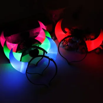 

Large Devil light Up Horns On Headband Halloween Fancy Dress for party Halloween