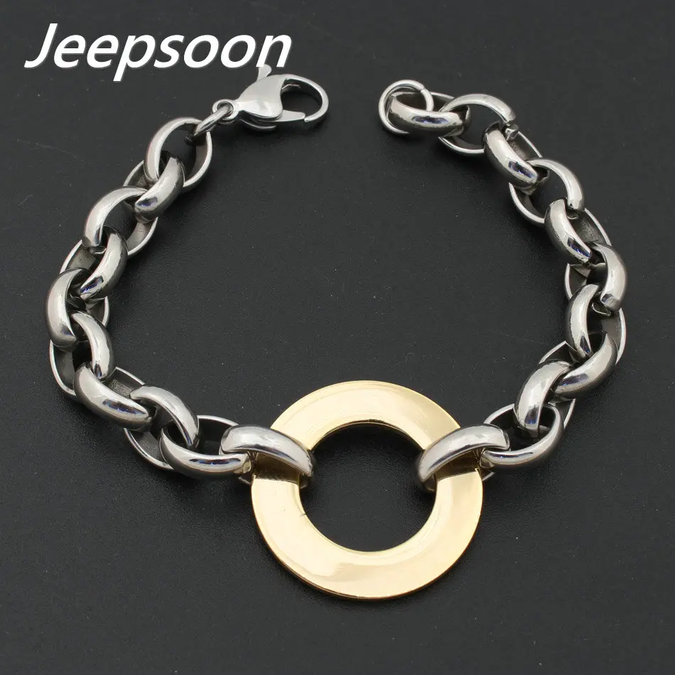 Fashion Stainless Steel Jewelry For Woman Round Bracelet Chain High Quality Multi-Color For Choose Jeepsoon BGEGAAAJ