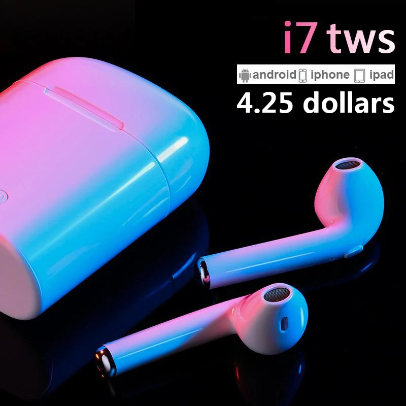 

I7 Tws Bluetooth Earphone Noise Reduction Tap Control Wireless Earphone Cordless Headset with Charging Box for Iphone Samsung