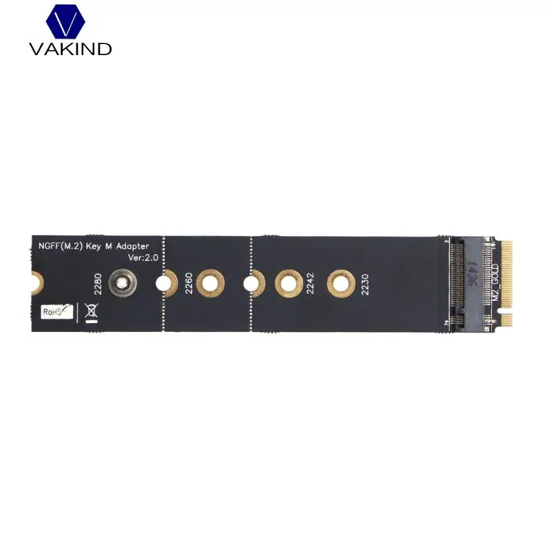 VAKIND Flexiable PCI E PCIE PCI Express To M.2 NGFF M Key Extender ...
