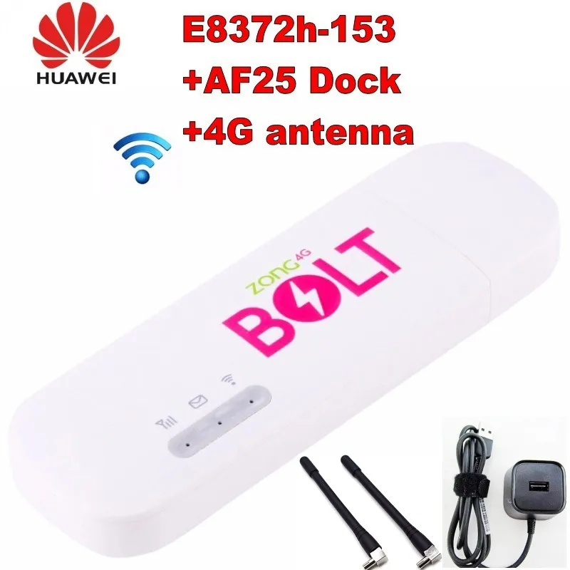 best wifi router Huawei E8372H-153 High Speed 4G + WiFi Modem USB Dongle With 4g antenna and huawei AF25 dock internet router