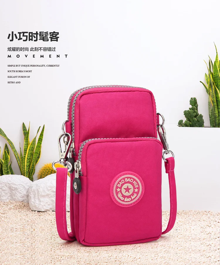 

For Samsung Galaxy S10 Plus Wallet Purse Shoulder Phone Bag 6.3inch Crossbody Bag for iPhone 11 Pro Max Phone Bag Scalable Strap