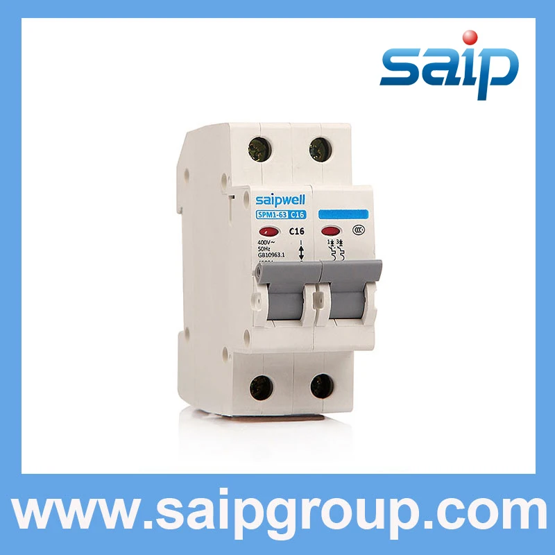 

High Quality 2 pole mcb miniature circuit breaker hammer price SPM1-2-63C16