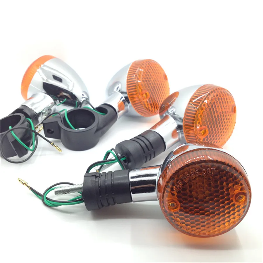 

For Honda Steed VLX 400 600 Magna 250 750 Shadow 400 750 4PCS Motorcycle Front Turn Signal Indicator Rear Light Flashers Lamp