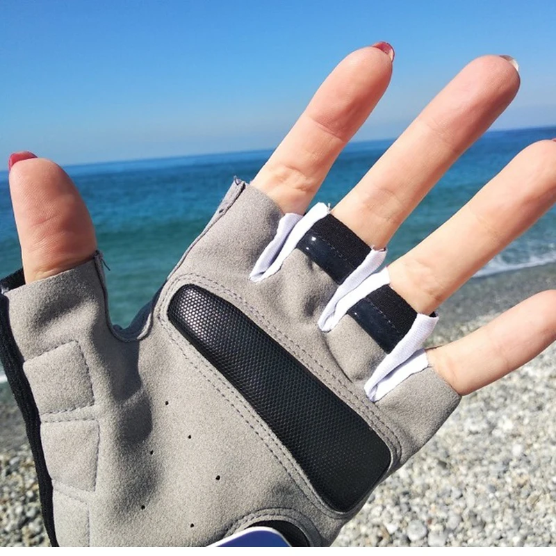 WEST BIKING Summer Cycling Gloves Shockproof Thicken Pad Half Finger Cycling Gloves for Sport Hiking MTB Motorcycle Bike Gloves