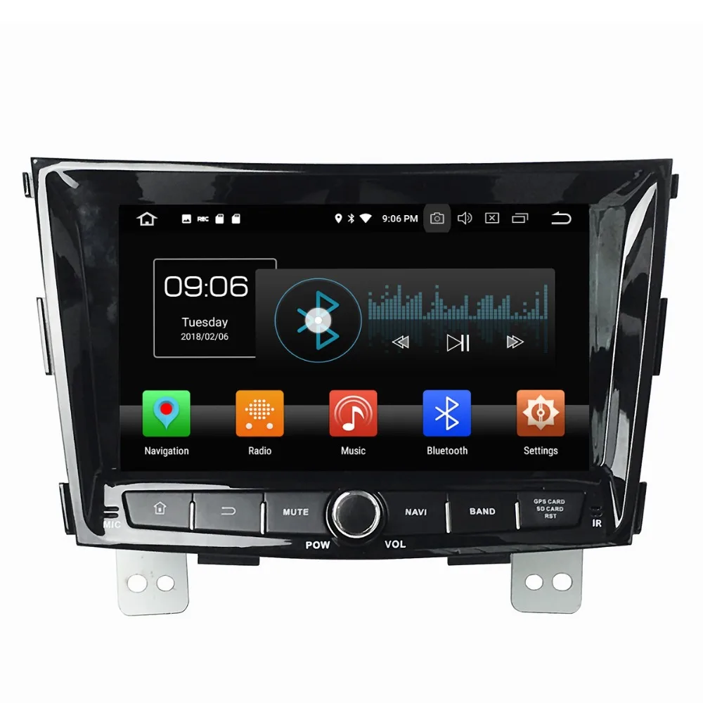 Excellent Aotsr Android 8.0 7.1 GPS navigation Car DVD Player For Ssangyong Tivolan 2014  multimedia radio recorder 2 DIN 4GB+32GB 4