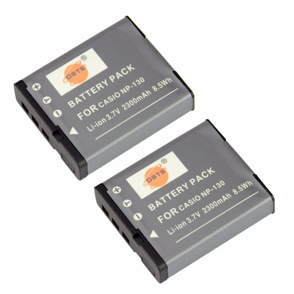 

DSTE 2pcs NP-130 Rechargeable Battery for Casio EX-H30 ZR100 ZR200 ZR300 ZR400 ZR410 ZR700 ZR1000 ZR1200 ZR3700 Camera
