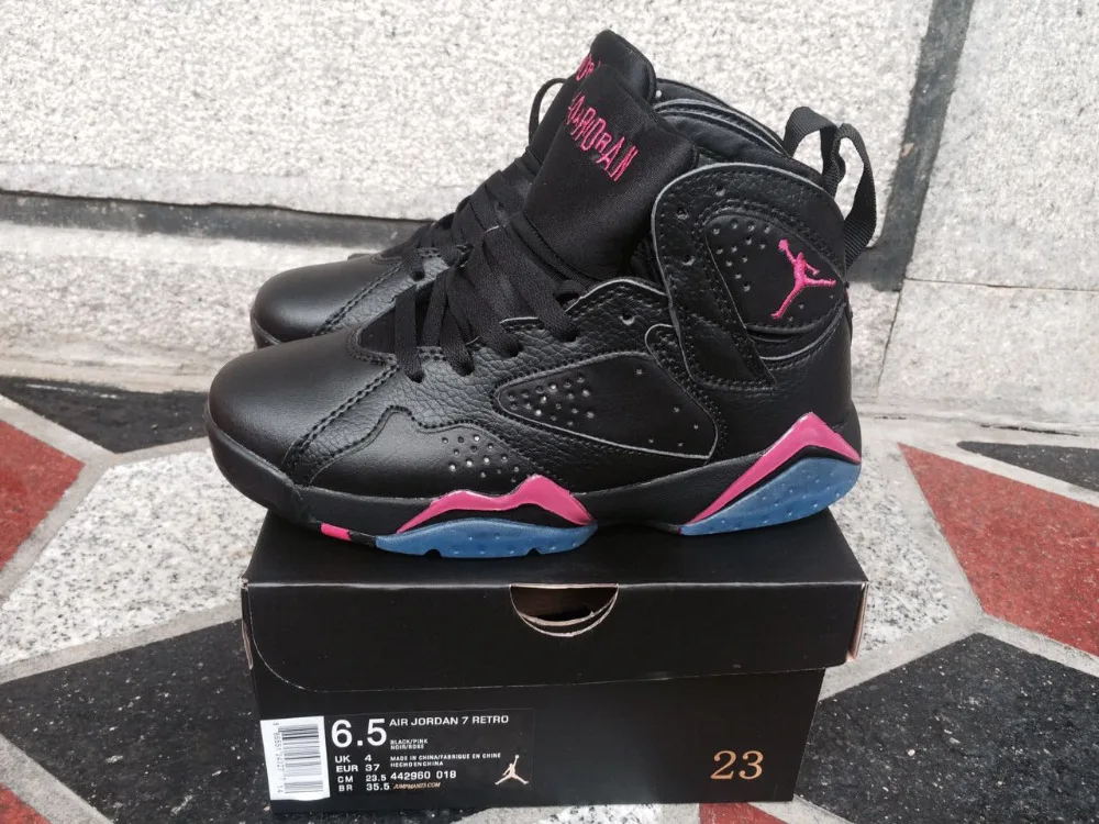 

2018 Jordan 7 Women Basketball Shoes Metallic Women Sneaker Sport Shoes Comprehensive Breathable Height Increasing 36-40