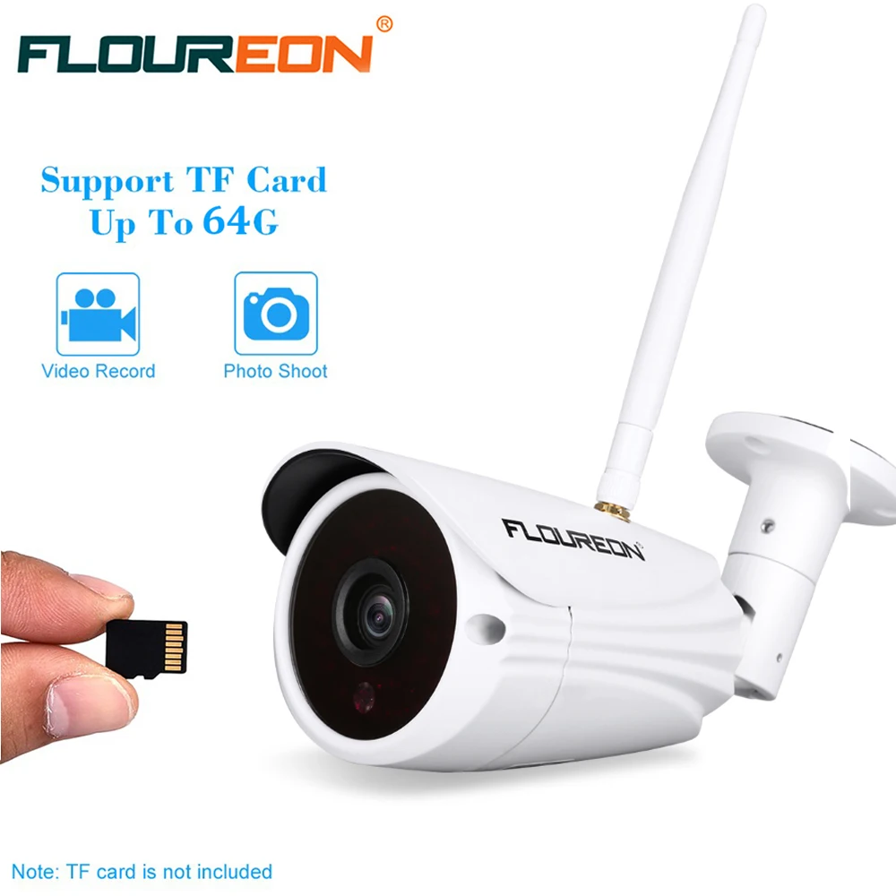 Outdoor Waterproof 1.0MP Bullet WiFi IP Camera Wireless Network Security ONVIF Night Vision P2P IP Cam With TF Card Slot camera : image Outdoor Waterproof 1.0MP Bullet WiFi IP Camera Wireless Network Security ONVIF Night Vision P2P IP Cam With TF Card Slot camera