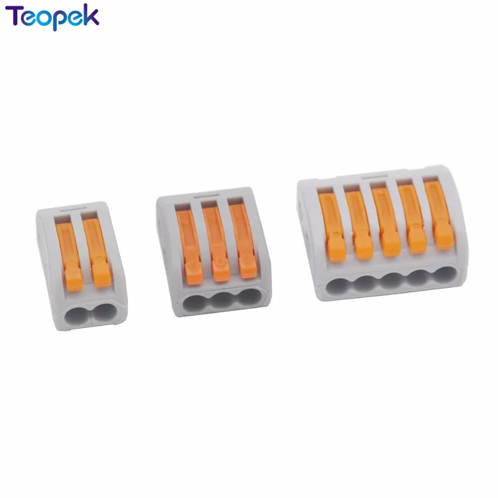 Универсальный Компактный проводной разъем 2 pin/ 3pin / 5pin концевой блок проводника с