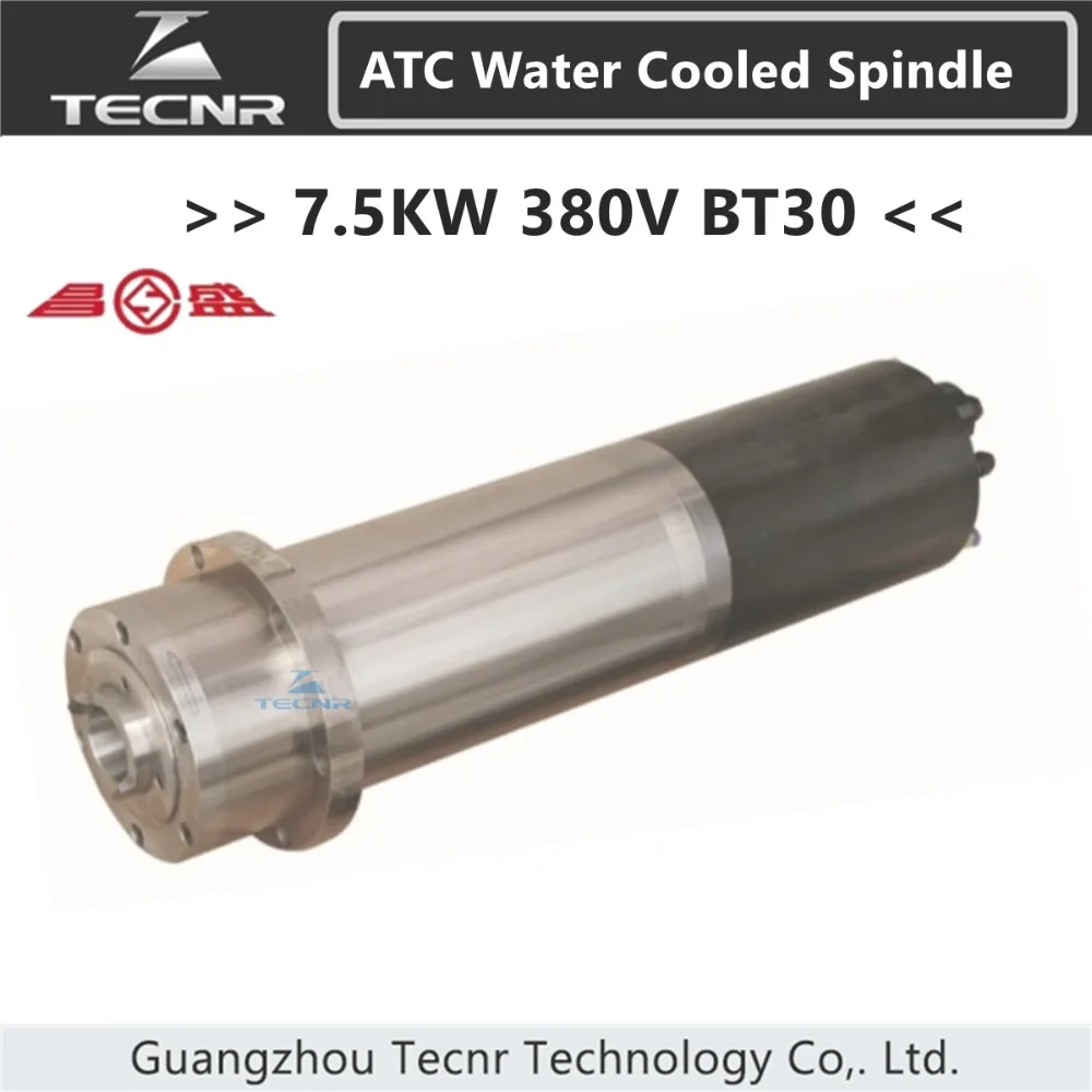 Шпиндель с водяным охлаждением TECNR 7 5 кВт ATC автоматический шпиндель BT30 для