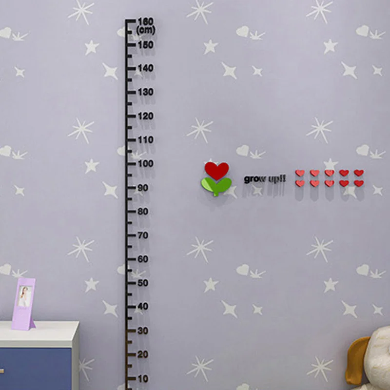 

1.6m 1.8m Tree Bud 3D Acrylic Child Height Measure Growth Chart Home Decal Wall Sticker Nursery Kindergarten Art Baby Gifts