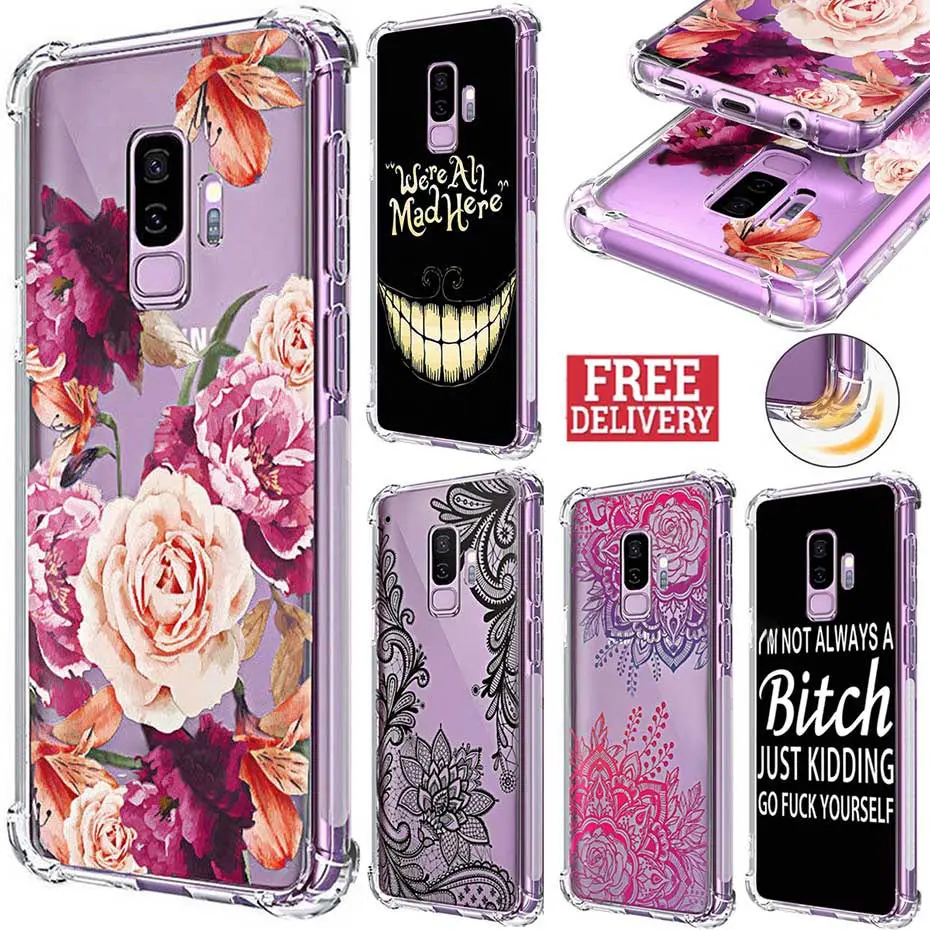 Противоударный чехол с цветочным рисунком для Samsung Galaxy A20E A70 A50 A40 A10 J6 J4 Plus A7 A6