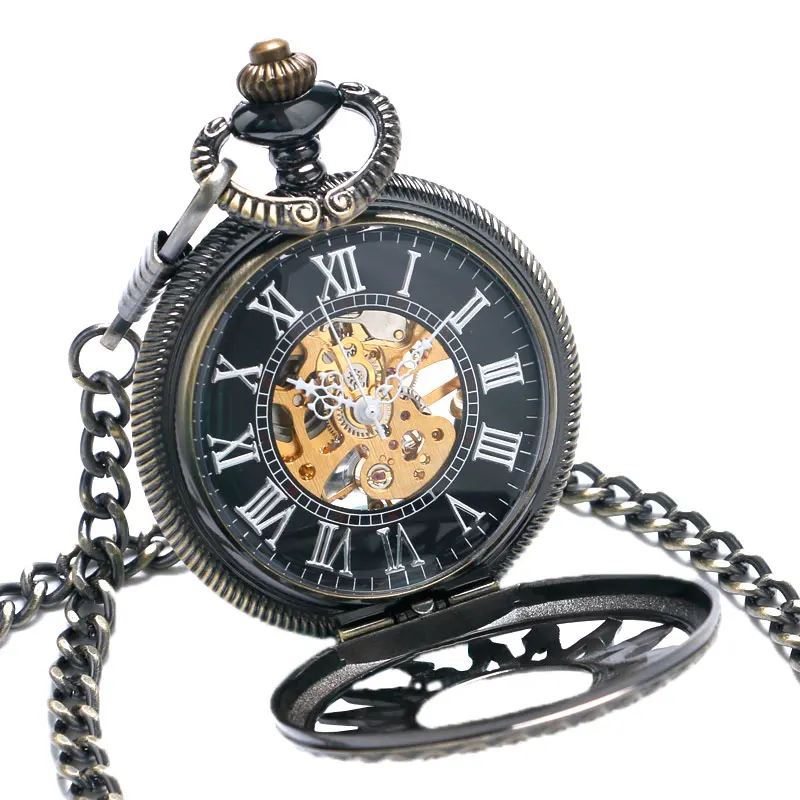 Высокое качество Золотой/бронза Элегантный подсолнечника Дизайн карманные часы Для женщин Для мужчин механические часы кулон Чиан
