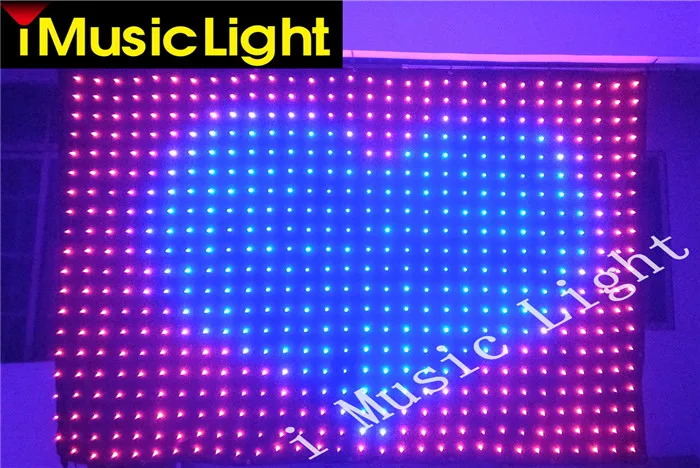 Ткань для проекции светодиодного Видео P10 3 mtr x 4 mtr PC/DMX Управление матрица светодиодный RGB DJ вечерние сад звезды фон для видео занавес