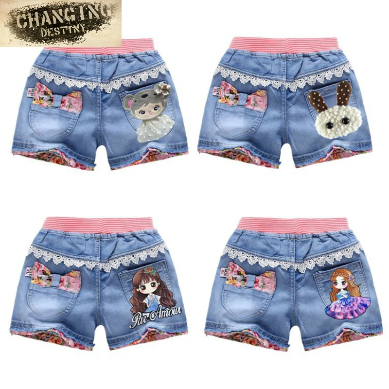

styles New Children Shorts Jeans Female Baby Girls Short Pants Embroidered Kids Denim Shorts Summer Baby Shorts