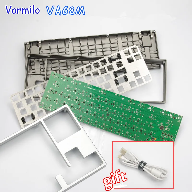 Prix pour Varmilo VA68M PCB Conseil LED métal mécanique clavier kit argent/gris version DIY Personnalisé Kits DIY Mécanique Clavier Prix pour Varmilo VA68M PCB Conseil LED métal mécanique clavier kit argent/gris version DIY Personnalisé Kits DIY Mécanique Clavier