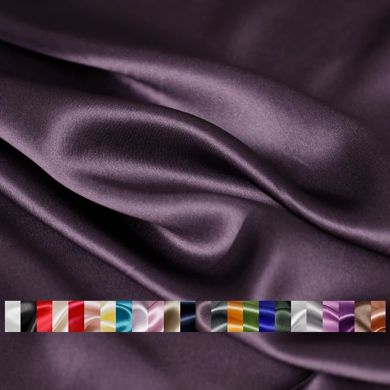 

Pearlsilk 19 momme Chaemeuse Fabric satin 100%mulberry silk garment materials summer shirt dress nighty DIY clothes Freeshipping