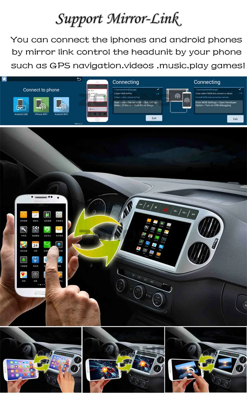 Top 7 inch RAM 2G Android Quad Core CAR DVD For AUDI A6L 2008 2009 2010 2011 for Audi Q7 2005-2009 GPS Navigation WIFI BT MAP 11